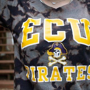 ECU Tie Dye Cropped Tee